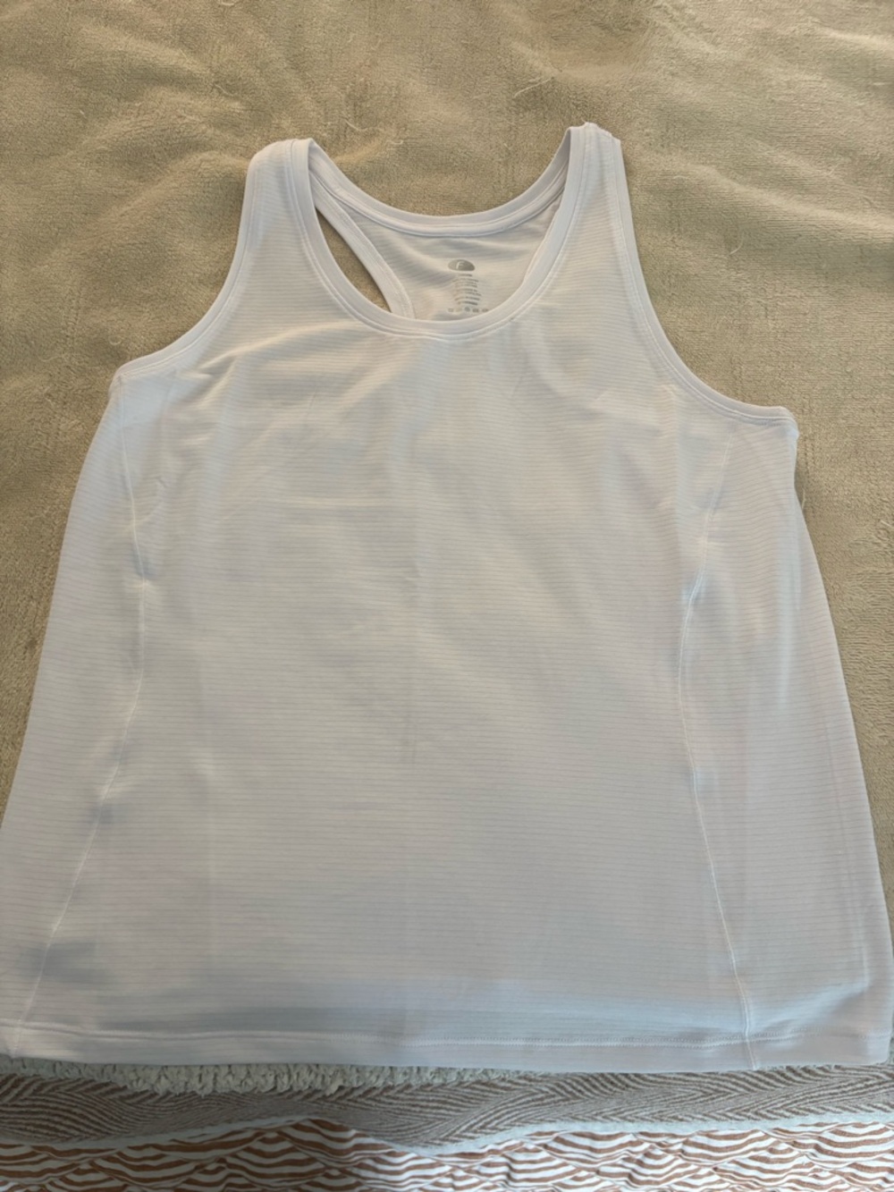 Women’s White and Pink Racerback Tank Tops- 3